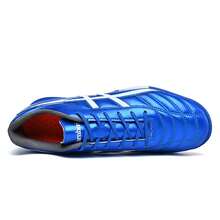 男士足球鞋、女士室内人造草足球鞋、中性足球鞋、棒球和橄榄球训练鞋 - 藍色 - 查看 2