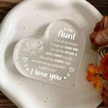 Investment Props" And "Can Be Used For Photography Heart - Shaped Acrylic Decor: Thoughtful Thank You Gift For Aunt, Office Decor, Bedroom Decor, Home Decor Aesthetic, Boho Decor, Gifts For Women Birthday Unique - 1PC - View 2