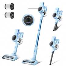 Inse Cordless Vacuum Cleaner, 60KPa Strong Suction Power & 50 Min Runtime, Cordless Vacuum Cleaner With A 1.3L Dust Collection Box, 6*2500mAh High Capacity Batteries, For Hard Floors, Carpets, Sofas And Car Seat Cushions - Phích cắm loại C của EU (220-240V) - Xem 15
