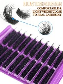 180/160pcs Individual Lashes Eyelash Book Clusters Extensions False Eyelash DIY At Home Cluster Eyelash Extensions Makeup Lash Clusters,Eye Lash Clusters,Individual Eyelashes,Lashes,Fake Lashes - D - View 5