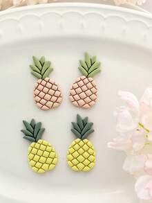 Tropical Pineapple Polymer Clay Cutter Set, DIY Tools For Handmade Summer Earrings & Jewelry Charms - Lm440 - View 4