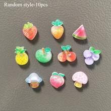10pcs Cartoon Fruit Fridge Magnets, Oval ABS Decorative Refrigerator Stickers, Suitable For Office, Kitchen, Whiteboard, Storage Cabinet, Dishwasher, Home Decor, Christmas Gift - Multicolor - View 9
