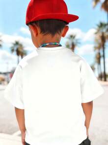 Disney Mickey Mouse Graffiti Street Style Boys Short Sleeve Tee White Base Vibrant Graffiti Mickey - 白色 - 查看 2