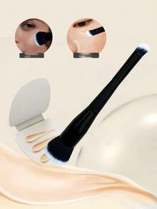 مجموعة فرش مكياج متعددة الوظائف ذات طرفين محمولة، تشمل فرشاة أساس، فرشاة كونسيلر، فرشاة مائلة، فرشاة كابوكي ذات رأس مسطح للتحديد، الخلط، التثبيت، البودرة، المستحضرات السائلة والكريمية - متعدد الألوان - مشاهدة 3