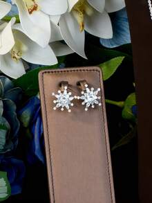 Bộ trang sức hình ngôi sao năm cánh đính đá Cubic Zirconia sang trọng, thích hợp làm quà tặng sinh nhật cho nữ. - Bạc - Xem 3