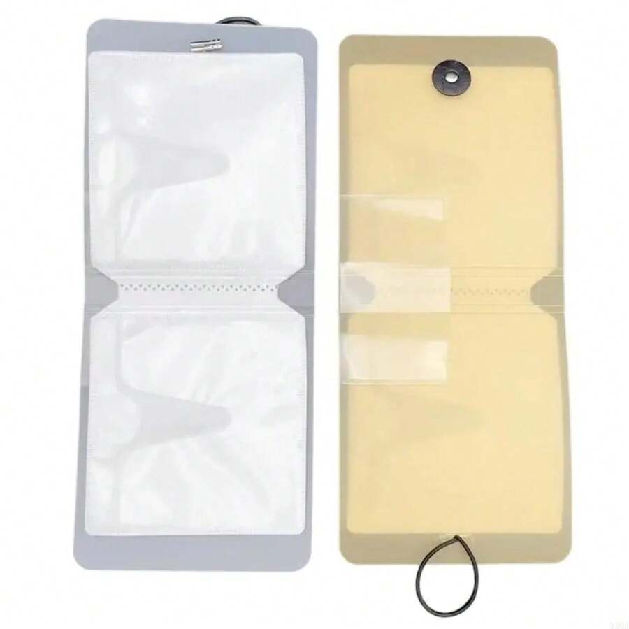 Bolsa organizadora elegante para DVD, estuche para 12 discos con hebilla, caja DVD para discos construcción PP con novedad C8ZZ - blanco transparente - Ver 1