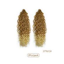 2Pcs/Pack 22 Inch Jessica Deep Wavy Twist Crochet Hair Extension Small Curly Crochet Braids Synthetic High Temperature Fiber Braiding Hair Extensions, Multiple Colors To Choose From, Halloween - Multicolor - View 27
