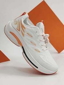 男士软底新款休闲运动鞋，轻便、时尚、减震、透气、多功能跑步鞋 - 粉色 - 查看 1