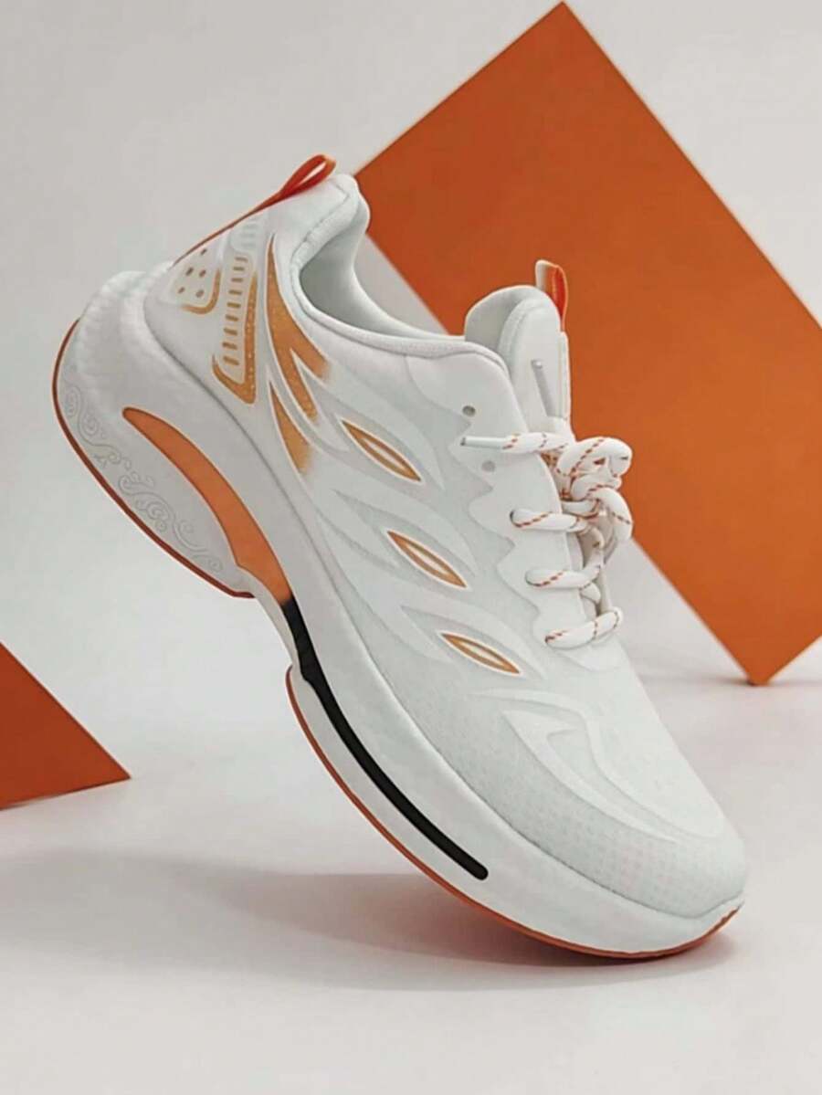 男士软底新款休闲运动鞋，轻便、时尚、减震、透气、多功能跑步鞋 - 粉色 - 查看 1