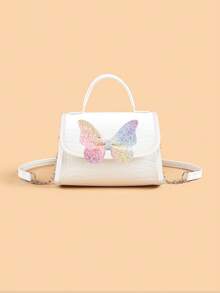 1个儿童可爱蝴蝶结斜挎包，女孩迷你链条单肩包，新款时尚小手提包，适合小女孩 - 蝴蝶結 - 查看 11