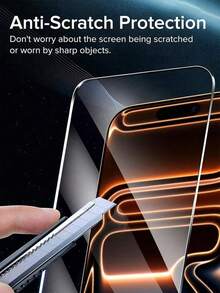 4pcs High Definition Tempered Glass Screen Protector Compatible With Iphone 17/17Pro/17Promax/17Air/11/12/13/14Pro Max/15Pro Max/16/16Pro/16Plus/16Pro Max/Xs/Xsmax, 9H Hardness, Transparent, Scratch-Resistant, Anti-Fall, Waterproof, Shockproof, Anti-Fingerprint, Full Screen Coverage - Clear - View 4