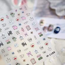 Tomoni Embossed Nail Stickers, Popular Cute Nail Decals, Japanese Cartoon Style Wholesale - Rabbit Cat Nail Art Stickers - View 5