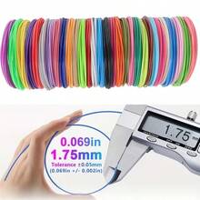 20色60米（2362英寸）PLA高温3D笔耗材，适用于高温3D笔，1.75毫米3D笔耗材，无刺激性气味，色彩鲜艳，无重复。适用于3D建模、3D涂鸦工具 - 3米20色 - 查看 8