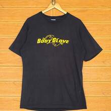 Vintage BODY GLOVE Spell Out T-Shirt/ Streetwear / Surfwear / Hip Hop / Swag / Rap / Street Fashion / Size M - 黑色 - 查看 1