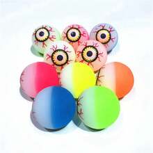6 uds.De bolas de ojos de 3cm, globo ocular hinchable para de Halloween, regalos para niños, decoración para de Carnaval, regalo de Halloween para niños SKWK - 6 piezas de color aleatorio - Ver 2