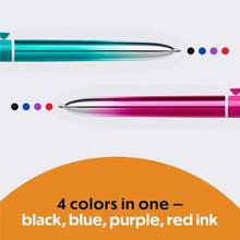 4-Color Smooth Gradient Retractable Ballpoint Pen With 1.0 Mm Point, 12-Count In Assorted Ink Colors - 漸層桶漸層桶 - 查看 5
