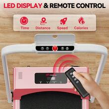 Homefitnesscode C1 2-In-1 Walking & Running Folding Treadmill, 1-10KM/H, 5% Manual Incline, LCD Display With Optional Pad - UK Plug(220-240V) - View 7