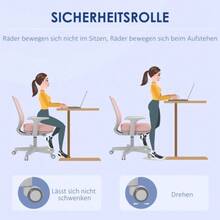 Ergonomic Swivel Office Chair, Height Adjustable, 55 X 48 X 82.5-94.5 Cm, Pink - Pink - View 4