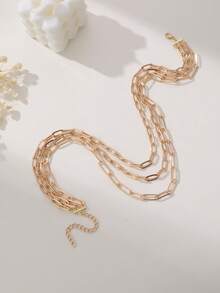 1 欧美跨境时尚金属多层项链 - 3層鏈條項鍊 - 查看 6