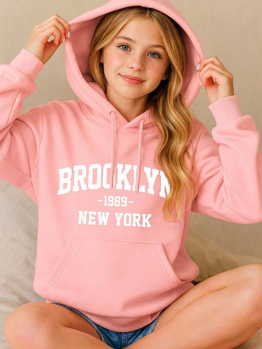 Young Girls Sweatshirts - Baby Pink - View 1