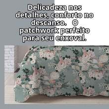 3-Piece Set: Double-Sided Queen Bedspread, Patchwork Quilt, Ultra Patch - 查看 5