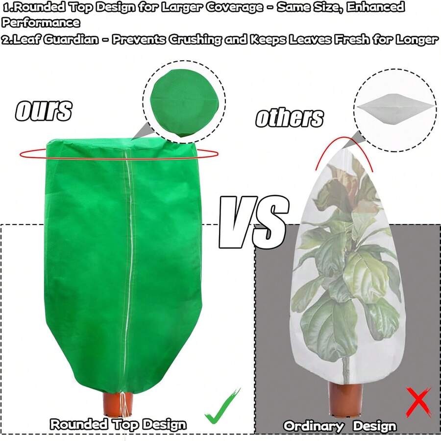 Plant Covers Freeze Protection 4 Packs 47" X32" Winter Rounded Top Frost Cloth Plant Covers Freeze Protection For Outdoor Plants With Zipper And Drawstring - Plant Covers - View 1