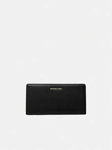 Michael Kors Women's Large Capacity PVC Leather Wristlet Wallet, RFID Blocking Card Holder, Travel Clutch Bag - Black - View 7