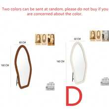 Espejo de piso de longitud completa de 160 x 60 cm / 5 colores aleatorios / Espejo decorativo de vestir montado en la pared y de pie (color aleatorio) - D - Ver 2