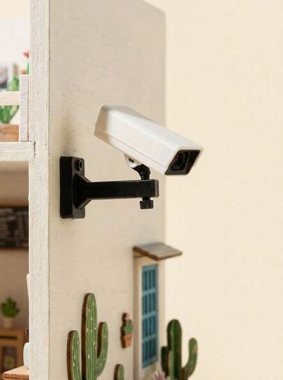 POKOJA LAND 1pc 1:12 Dollhouse Miniature Surveillance Camera Model, Micro Mini Monitoring Probe, Dollhouse Realistic Micro Mini Security Camera, Miniature Realistic Camera, Miniature Realistic Security Camera Model, Dollhouse Micro Mini Realistic Camera Model Prop, Miniature Food Toy Scene Decor Model