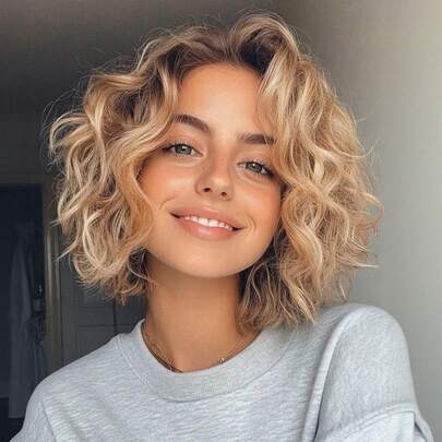 Women'S Wigs, European And American Hot-Selling Elderly Wigs, Gray And White Small Curled Short Hair, Chemical Fiber Wigs, Headgear, Breathable And Natural, Suitable For Daily Wear, Parties, And Travel Essentials