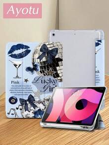 Ayotu This IPad Case With A Star-Shaped Bow Pattern Is Compatible With IPad 10.2 Inch (2021/2020, 9th/8th Generation), Galaxy Tab A8 10.5 Inch (2022), And Kindle Paperwhite 12th Generation (2024). It Has A Pen Slot And Supports Auto Sleep/Wake Function, A Fashionable Protective Case. - Nhiều màu-1 - Xem 2