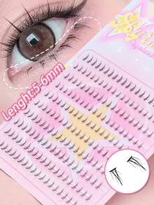 80 Clusters Of Brown Fox Style Diagonal Flying Long Tail Design, Falling Tail Manga Eyelashes, Fake Eyelashes, Fox Friends, Thick Roll Fishing Style Party, Daily Cosplay, Wholesale Fashionmakeup Tools - C - Xem 1