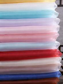 1pc Semi-Transparent Organza Fabric, Suitable For Wedding, Birthday Party Dress, Headpiece DIY, Pre-Cut Material - Multicolor - View 1