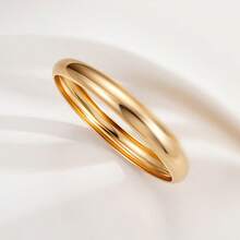 1pc Geometric Arc Design Exaggerated Bangle, Casual Vacation Versatile Plain Bracelet For Women - Simple Bracelet - View 12