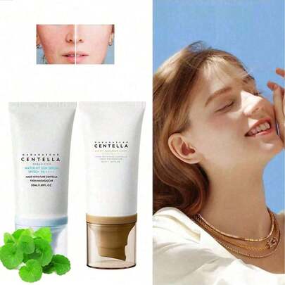 Protector solar de Madagascar, esencia hidratante de protector solar, protector solar facial, protección duradera, protector solar no grasoso y de rápida absorción, protector solar corporal, con protección UVA/UVB