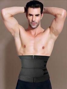 1件装男女通用束腰带，双拉链塑料腰带，收腹塑形，束腰带 - 彩色 - 查看 13