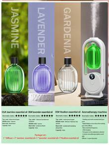 1pc USB Powered Air Freshener, Quiet Timer Mist Spray, Gradient Color Light Design, USB Rechargeable, Minimalist Portable Bedroom Essential Oil Diffuser, Car Aromatherapy Diffuser, Mini Aroma Therapy Machine - USB Aroma Diffuser - View 10