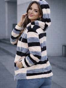 Sudadera Polar Ligera Delgada Calientita Para Dama Con cierre de uso diario casual - Multicolor 7 - Ver 3