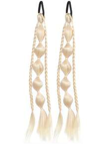 Synthetic Wig Braids, -Style Long Braids, Dreadlocks, Boxer Braids, Ponytail Braids, Hair Accessories, Asian Hot Girl Lantern Bubble Braids - Multicolor - View 14