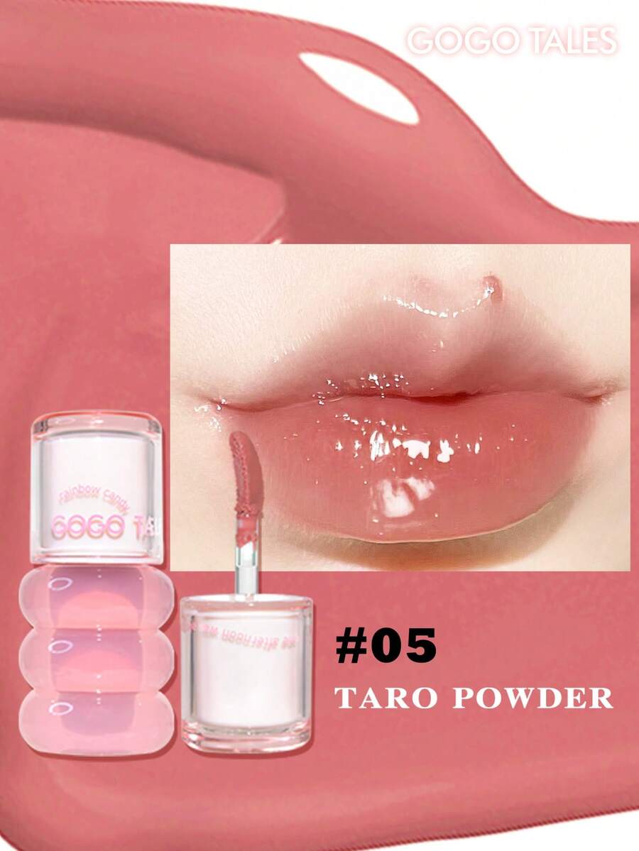 GOGO TALES Son bóng môi độ bóng cao, không lem và lâu trôi, tạo hiệu ứng môi ẩm mượt, dưỡng ẩm, phù hợp cho học sinh, các buổi hẹn hò và trang điểm tự nhiên hàng ngày. - #05 BỘT KHOAI MĂNG - Xem 1