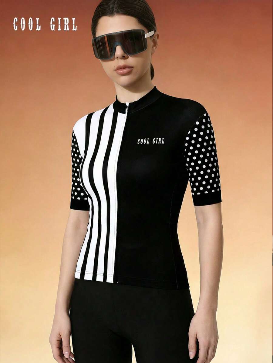 All-Season Outdoor Sports Printed Cycling Jersey, Suitable For Running, Training And Cycling - Multicolor - View 1