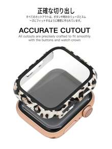 Compatible With Apple Watch Models 38/40/41mm, 42/44/45/46/49mm, Fashionable & Cute Leopard Print Leather Band For Women, Slim Fit, Soft & Adjustable, Includes Leopard Pattern Protective Case, Compatible With Apple Watch SE/S10/S9/S8/S7/S6/S5/S4/S3/S2/S1, Valentine's Day, New Year Gift - Multicolor - View 7