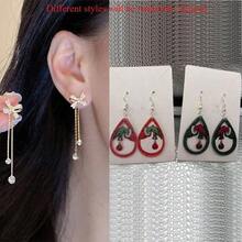 Cute Bow Earrings With Tassel, Fresh And Simple Design Versatile Women Jewelry,2 Pairs Of Women's Earrings,Fashionable Teardrop Shaped Women's Earrings. (Random Style)(Random Delivery) - 隨機的 - 查看 8