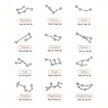 1pc 925 Sterling Silver 12 Zodiac Sign Earrings, Hypoallergenic Delicate Minimalist Classic Style, Exquisite Gift For Women, Girlfriend, Best Friend, Valentine's Day - Single - View 3