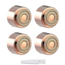 Finishing Touch Flawless & Conduroma 3rd Generation Replacement Heads - Painless Facial Hair Remover Replacement Heads, Equipped With Dual Halo Blades, 4 Pcs/Set - Rose Gold - View 2