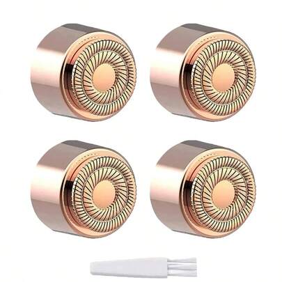  Finishing Touch Flawless & Conduroma 3rd Generation Replacement Heads - Painless Facial Hair Remover Replacement Heads, Equipped With Dual Halo Blades, 4 Pcs/Set