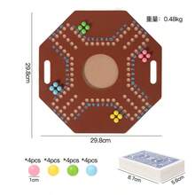 1pc Arabic Playing Cards, Entertaining Multi-Player Pinball Jackaroo Board Game, Family Fun - Multicolor - View 3