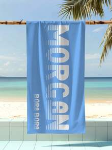 Personalized Children's Beach Towel, Perfect Summer Birthday Gift, Suitable For Various Summer Occasions. Customizable Beach Towel And Accessories, Applicable For Beach, Swimming Pool, Travel, Camping, Yoga And Other Scenarios., Quick-Dry - Multicolor - View 4