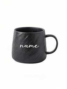 1pc 550ml Personalized Minimalist Ceramic Mug, Customizable Name, Large Capacity, Suitable For Office And Home Use, Unique Custom Design, White Tea Cup, Suitable For Winter And Summer, Unique Birthday Gift, Family Gathering Gift, Holiday Gift, Reusable, Elegant And Fashionable - Multicolor - View 11