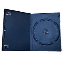 Caja de DVD de plástico negro, estuche de CD vacío de plástico PP, capacidad de 1-2 discos, embalaje de disco de DVD, estuche de almacenamiento, 14cm CUA0 - A2 - Ver 9